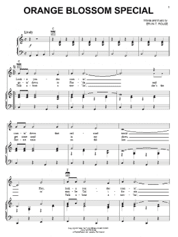 page one of Orange Blossom Special (Piano, Vocal & Guitar Chords (Right-Hand Melody))