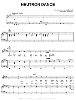 page one of Neutron Dance (Piano, Vocal & Guitar Chords (Right-Hand Melody))
