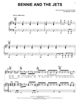 page one of Bennie And The Jets (Piano, Vocal & Guitar Chords (Right-Hand Melody))