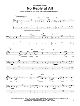 page one of No Reply At All (Bass Guitar Tab)