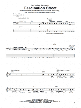 page one of Fascination Street (Bass Guitar Tab)