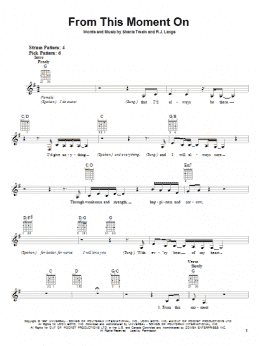 page one of From This Moment On (Easy Guitar)