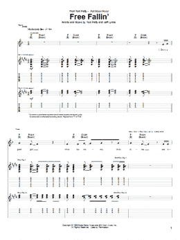 page one of Free Fallin' (Guitar Tab)
