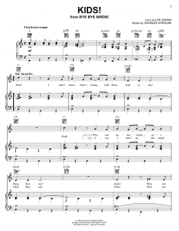 page one of Kids! (Piano, Vocal & Guitar Chords (Right-Hand Melody))