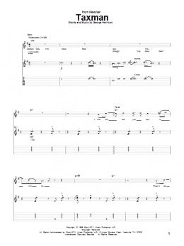 page one of Taxman (Guitar Tab)