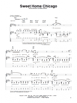 page one of Sweet Home Chicago (Guitar Tab)