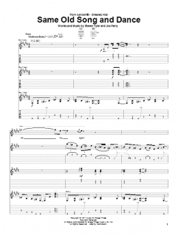 page one of Same Old Song And Dance (Guitar Tab)
