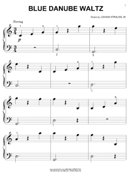 page one of Blue Danube Waltz (Big Note Piano)