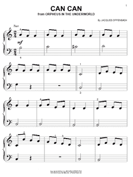 page one of Can Can (Big Note Piano)