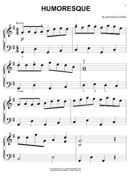 page one of Humoresque (Big Note Piano)