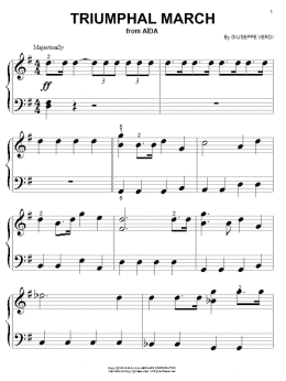 page one of Triumphal March (Big Note Piano)