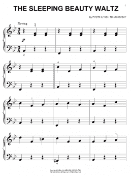 page one of Waltz (from The Sleeping Beauty) (Big Note Piano)
