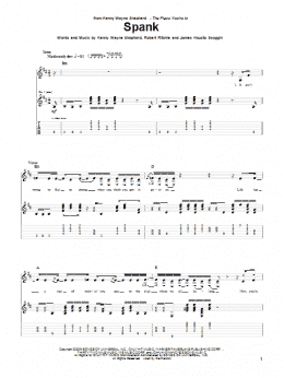 page one of Spank (Guitar Tab)