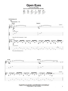 page one of Open Eyes (Guitar Tab)