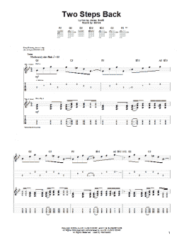 page one of Two Steps Back (Guitar Tab)