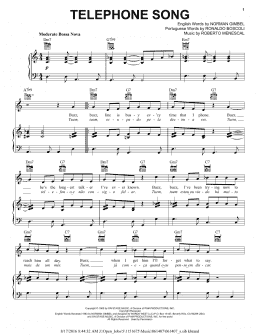 page one of Telephone Song (feat. Astrud Gilberto) (Piano, Vocal & Guitar Chords (Right-Hand Melody))