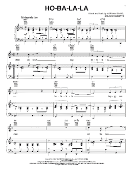 page one of Ho-Ba-La-La (Piano, Vocal & Guitar Chords (Right-Hand Melody))
