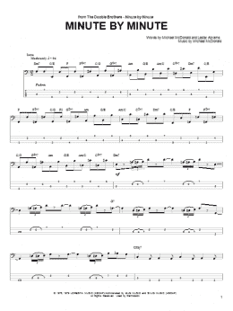 page one of Minute By Minute (Bass Guitar Tab)