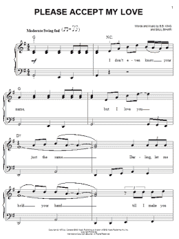 page one of Please Accept My Love (Easy Piano)