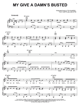 page one of My Give A Damn's Busted (Piano, Vocal & Guitar Chords (Right-Hand Melody))