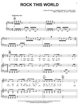 page one of Rock This World (Piano, Vocal & Guitar Chords (Right-Hand Melody))