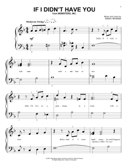 page one of If I Didn't Have You (from Monsters, Inc.) (Big Note Piano)