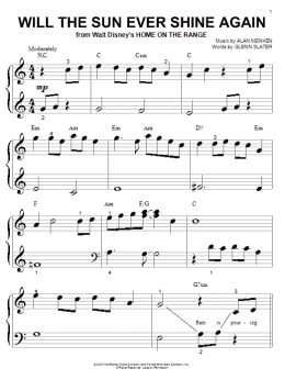 page one of Will The Sun Ever Shine Again (Big Note Piano)