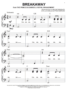 page one of Breakaway (Big Note Piano)