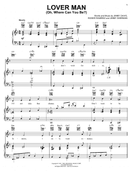 page one of Lover Man (Oh, Where Can You Be?) (Piano, Vocal & Guitar Chords (Right-Hand Melody))