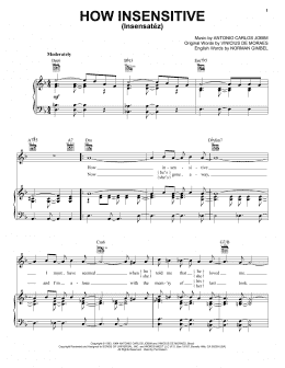 page one of How Insensitive (Insensatez) (Piano, Vocal & Guitar Chords (Right-Hand Melody))