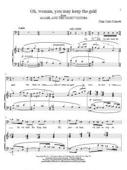 page one of Oh, Woman, You May Keep The Gold (Piano & Vocal)