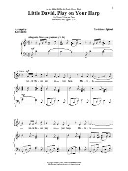 page one of Little David, Play On Your Harp (Unison Choir)