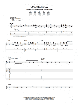 page one of We Believe (Guitar Tab)