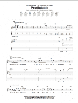 page one of Predictable (Guitar Tab)