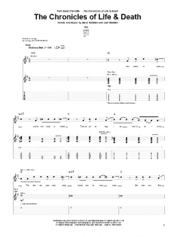 page one of The Chronicles Of Life & Death (Guitar Tab)