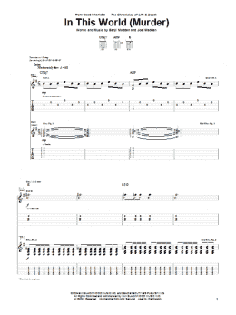page one of In This World (Murder) (Guitar Tab)