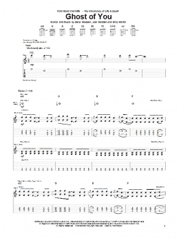page one of Ghost Of You (Guitar Tab)