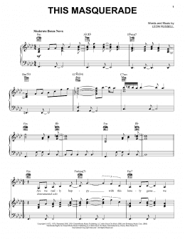 page one of This Masquerade (Piano, Vocal & Guitar Chords (Right-Hand Melody))