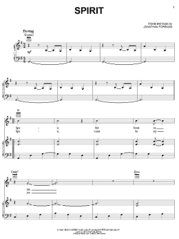 page one of Spirit (Piano, Vocal & Guitar Chords (Right-Hand Melody))