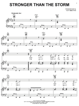 page one of Stronger Than The Storm (Piano, Vocal & Guitar Chords (Right-Hand Melody))