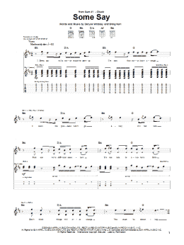 page one of Some Say (Guitar Tab)