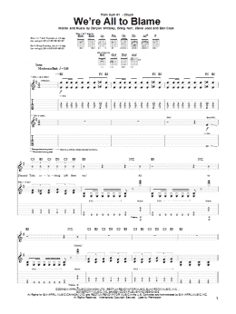 page one of We're All To Blame (Guitar Tab)