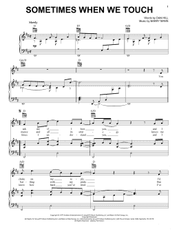 page one of Sometimes When We Touch (Piano, Vocal & Guitar Chords (Right-Hand Melody))