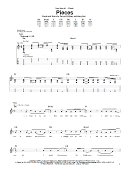 page one of Pieces (Guitar Tab)