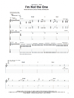 page one of I'm Not The One (Guitar Tab)