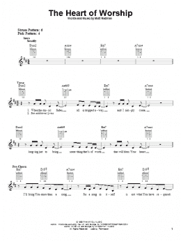page one of The Heart Of Worship (Easy Guitar)