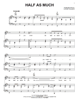 page one of Half As Much (Piano, Vocal & Guitar Chords (Right-Hand Melody))