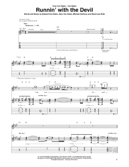 page one of Runnin' With The Devil (Guitar Tab)