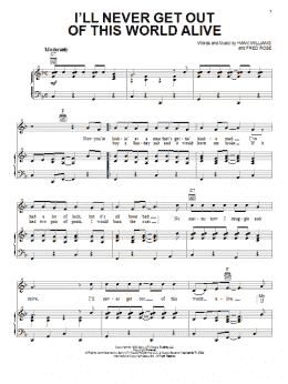page one of I'll Never Get Out Of This World Alive (Piano, Vocal & Guitar Chords (Right-Hand Melody))