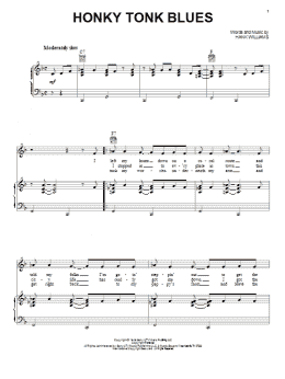 page one of Honky Tonk Blues (Piano, Vocal & Guitar Chords (Right-Hand Melody))